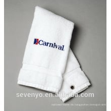 100% Baumwolle weiß Golf Handtuch GYM Sport Handtuch Logo ST-014 angepasst